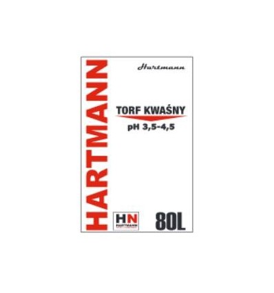Torf kwaśny pH 3,5-4,5 80L Hartmann