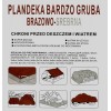 Plandeka brązowo-srebrna SUPER GRUBA 2x3m (210g)