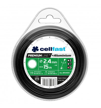 Żyłka tnące do wykaszarek ręcznych okrągła 2,4 mm Premium Line Cellfast
