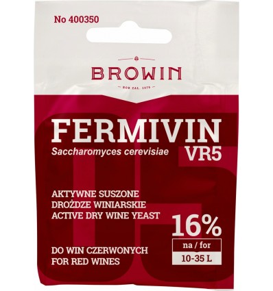 Drożdże winiarskie, suszone Fermivin VR5 7g