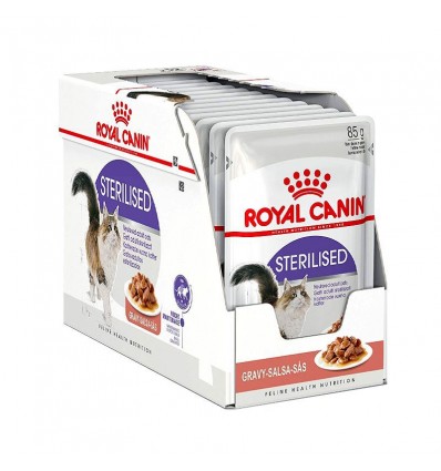 Zestaw Royal Canin Sterilised karma mokra w sosie dla kotów 12x85g