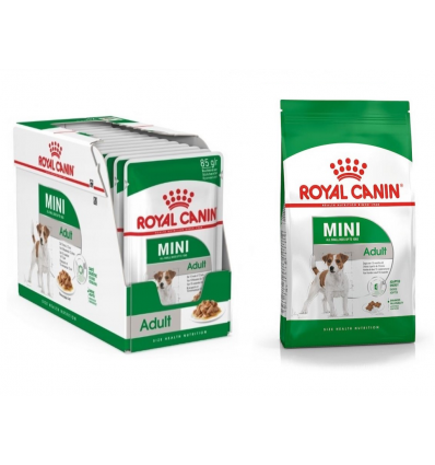 Zestaw Royal Canin Mini Adult karma sucha 2 kg + 12 saszetek