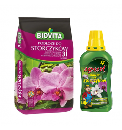 Zestaw do storczyków podłoże Biovita + Nawóz płynny 0,35l Agrecol