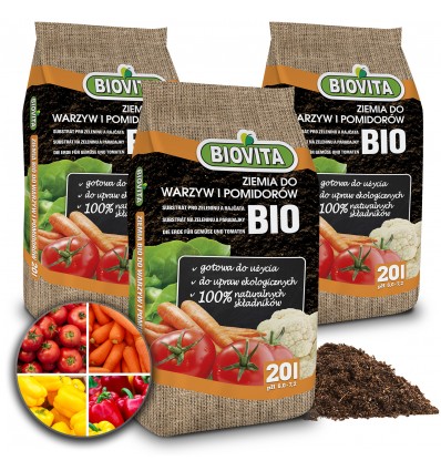 Biovita Ziemia do warzyw i pomidorów BIO 60l