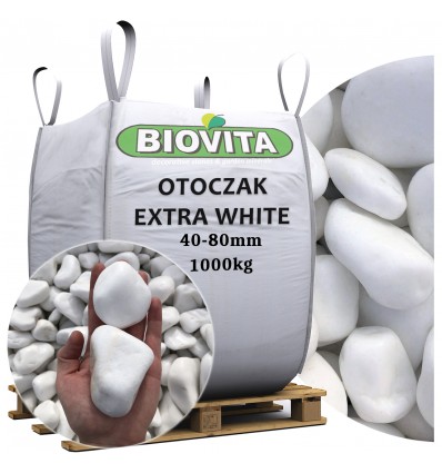 Otoczak EXTRA WHITE 40-80 mm BIOVITA 1000kg tona