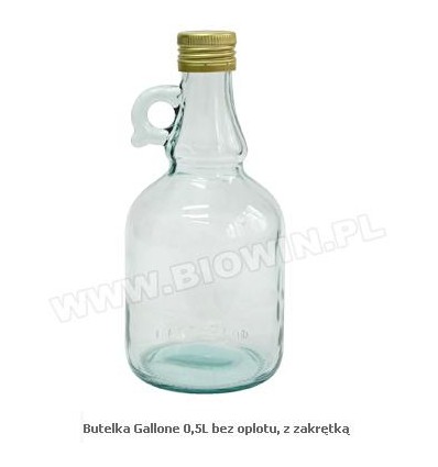 Butelka Gallone 0,5L w oplocie, z zakrętką BIOWIN