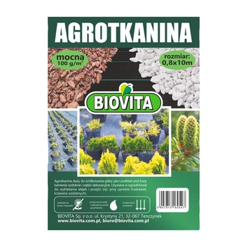 AGROTKANINA mocna czarna 100g/m2, 0,8x10m BIOVITA