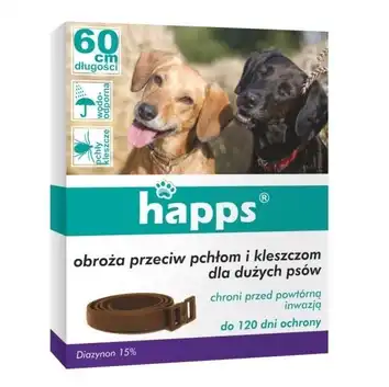 HAPPS Obroża przeciw pchłom i kleszczom dla dużych psów BROS