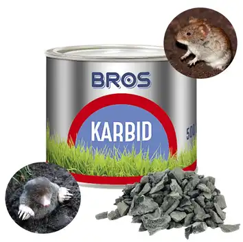 KARBID granulowany preparat na krety i nornice, gazuje korytarze 500 g BROS