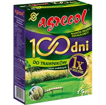 Nawóz do trawników i traw ozodbnych 100 dni Agrecol 1,5kg