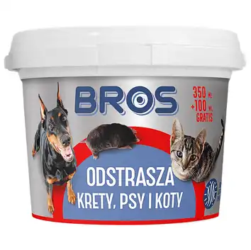 Odstraszacz na krety, psy i koty 350 ml + 100 ml gratis BROS