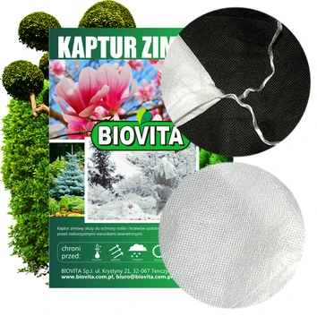 Trójkatny KAPTUR zimowy, wiązany z nadrukiem 80/120cm BIOVITA
