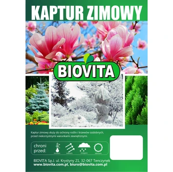 Trójkatny KAPTUR zimowy, wiązany z nadrukiem 80/120cm BIOVITA