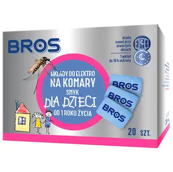 Wkłady uzupełniające do ELEKTRO na komary SMYK dla dzieci 20 szt. BROS