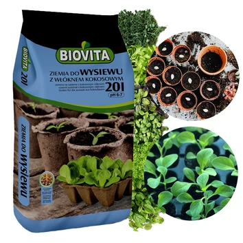 Ziemia do wysiewu nasion z włóknem kokosowym BIOVITA 20L