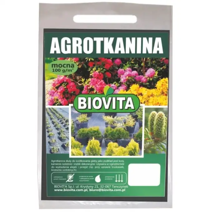 AGROTKANINA mocna czarna 100g/m2 1,6x5m BIOVITA