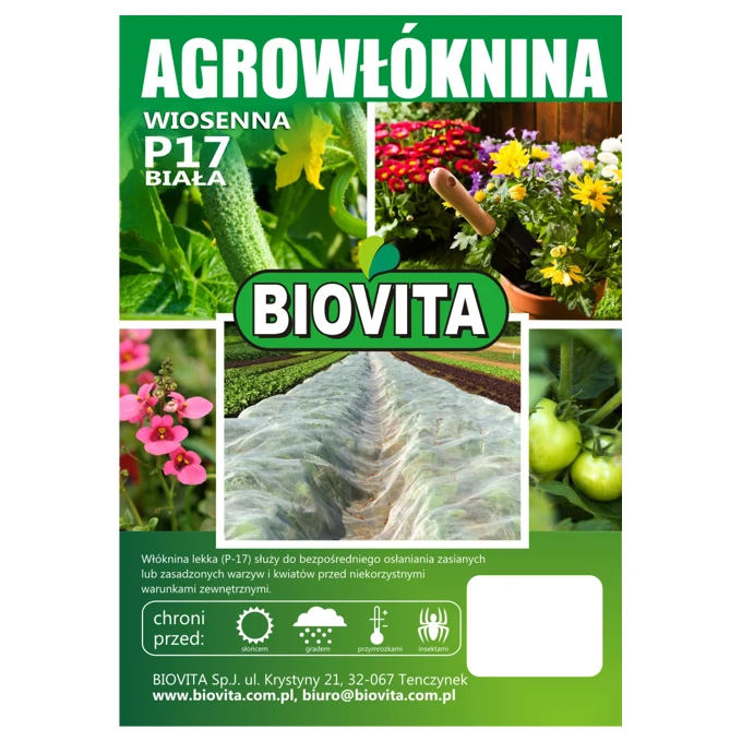 AGROWŁÓKNINA P-17 biała 3,2x5m BIOVITA