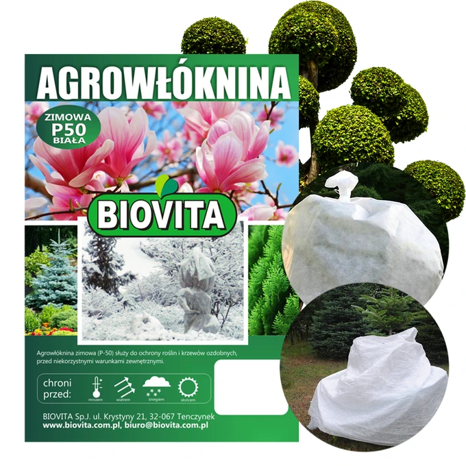 AGROWŁÓKNINA zimowa P-50 biała 3,2x10m BIOVITA