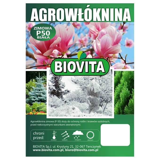 AGROWŁÓKNINA zimowa P-50 biała 3,2x10m BIOVITA