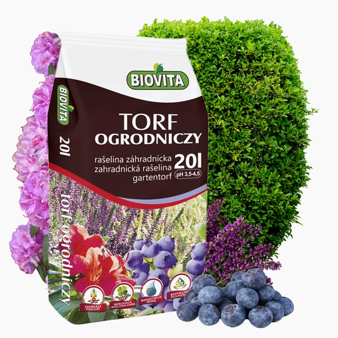 Biovita 20l torf kwaśny 3,5-4,5 pH
