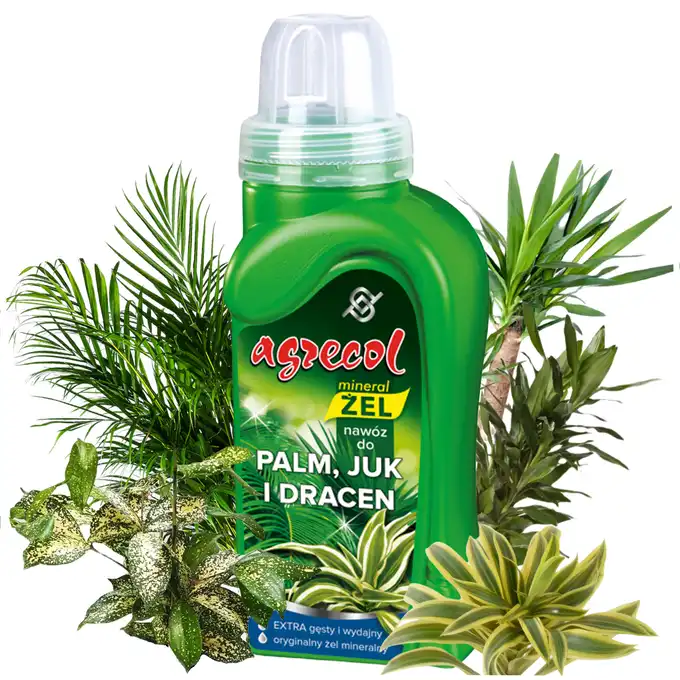 Mineral Żel nawóz do palm, juk i dracen roślin tropikalnych 0,25L Agrecol