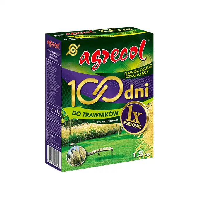 Nawóz do trawników i traw ozodbnych 100 dni Agrecol 1,5kg
