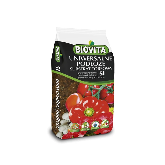 Substrat torfowy ziemia pH 5,5-6,5 BIOVITA 5L