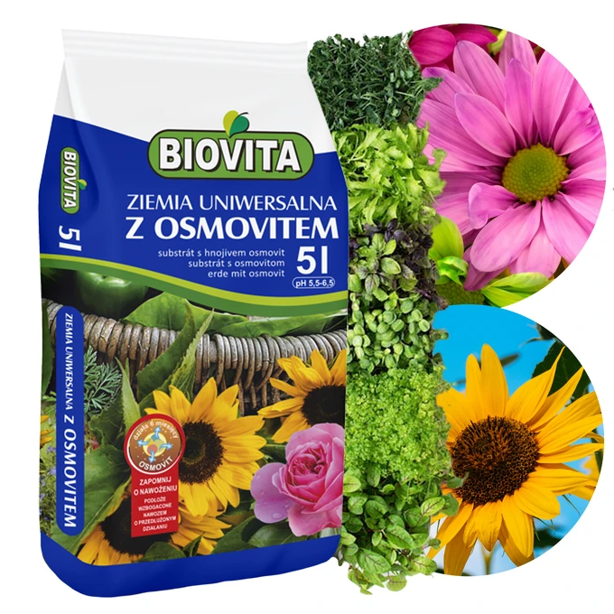 Ziemia uniwersalna do kwiatów z osmovitem BIOVITA 5L