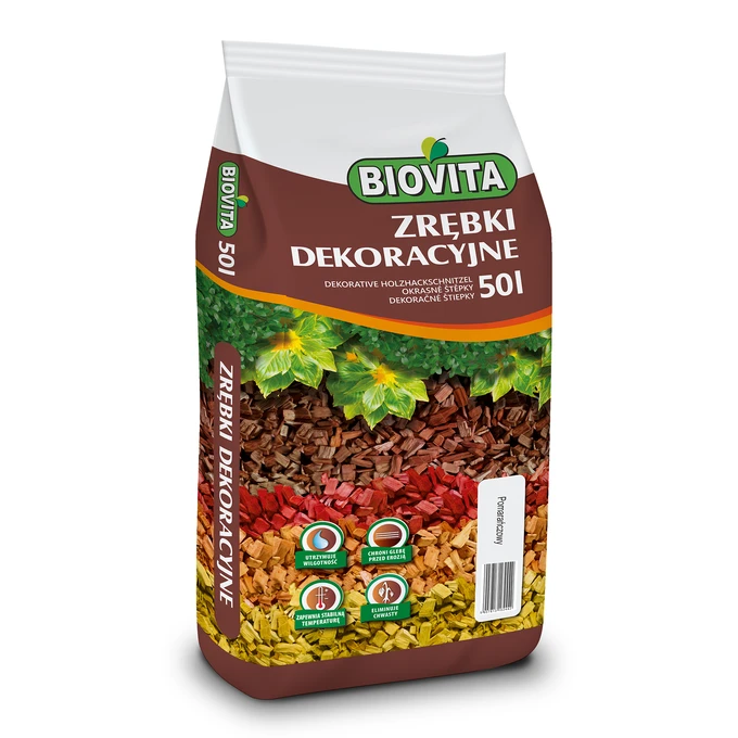 Zrębki drzewne BIOVITA 50 L kolor pomarańczowy