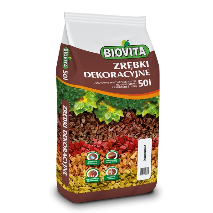 Zrębki drzewne BIOVITA 50 L kolor pomarańczowy