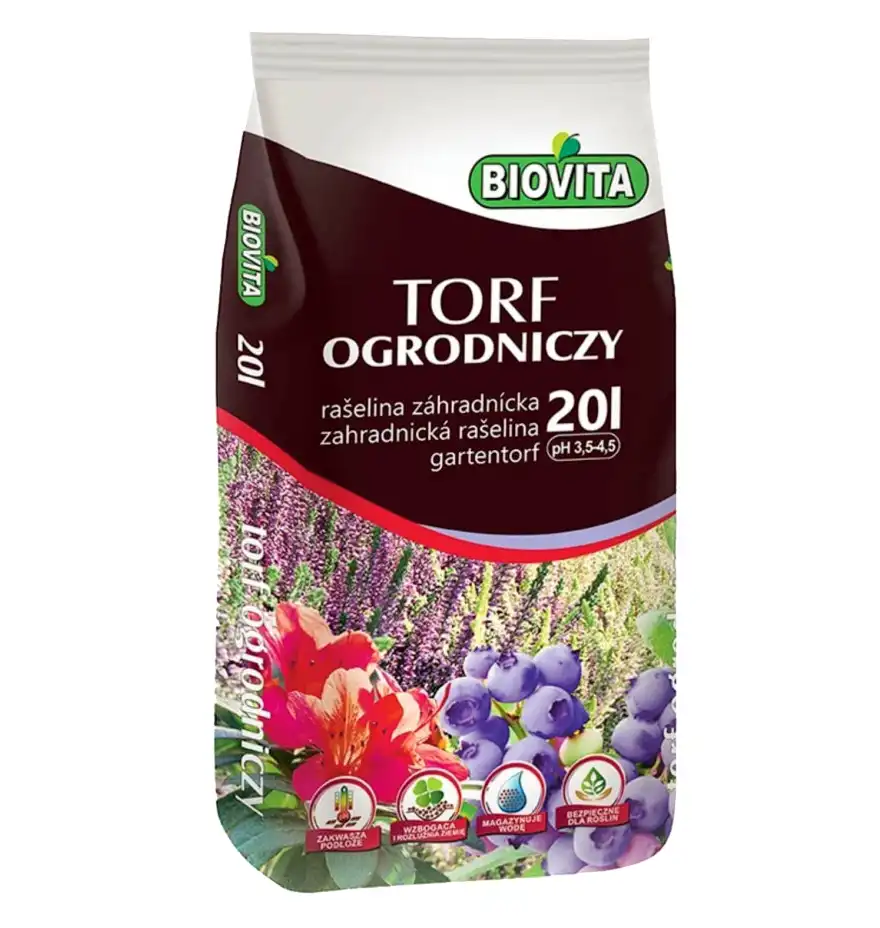 Biovita 20l torf kwaśny 3,5-4,5 pH