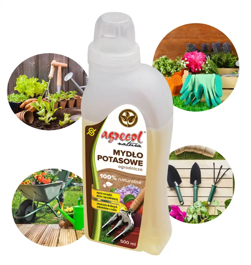Mydło potasowe ogrodnicze Naturalne w płynie 500 ml Agrecol