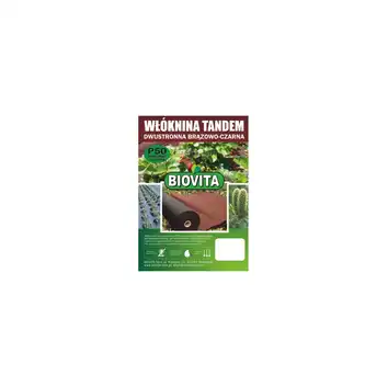 AGROWŁÓKNINA P-50 brązowo-czarna w rolce 1,6x100m BIOVITA