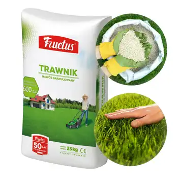 FRUCTUS WIELOSKŁADNIKOWY MINERALNY NAWÓZ DO TRAWNIKÓW DO KAŻDEGO RODZAJU TRAWY 25KG