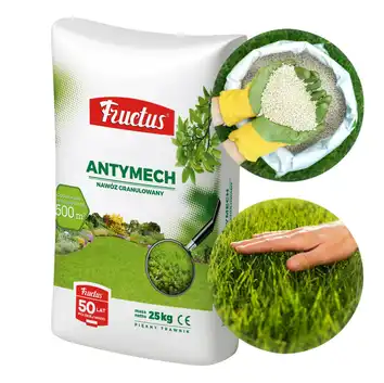 FRUCTUS  WIELOSKŁADNIKOWY Nawóz do trawy trawników ANTYMECH 25kg PRZECIWKO MCHU
