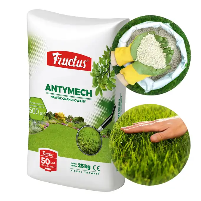 FRUCTUS  WIELOSKŁADNIKOWY Nawóz do trawy trawników ANTYMECH 25kg PRZECIWKO MCHU