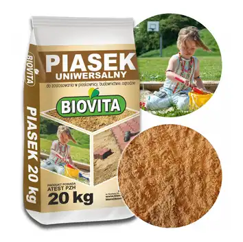 Piasek czysty do piaskownicy Posiada ATESTY! BIOVITA 20kg