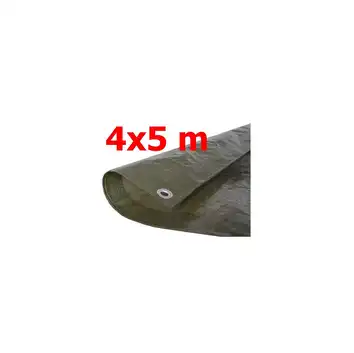 Plandeka zielona 4x5m GRUBA (130g)