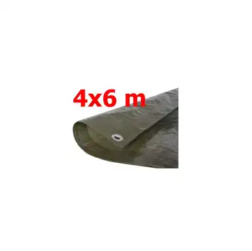 Plandeka zielona 4x6m GRUBA (130g)