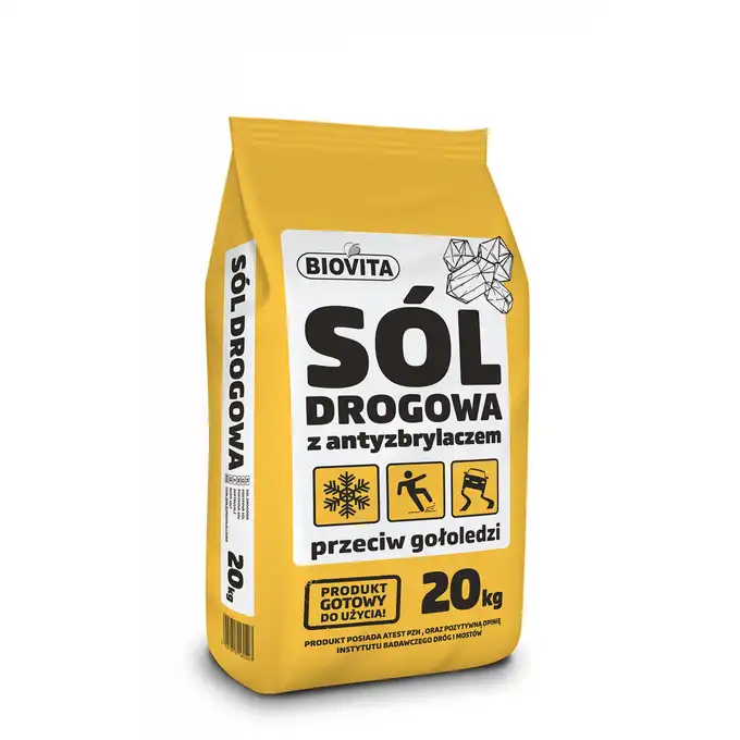 Sól drogowa przeciw gołoledzi BIOVITA 20 kg