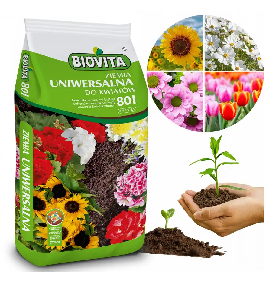 Ziemia uniwersalna do kwiatów BIOVITA 80L