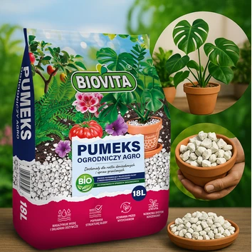 BIOVITA Pumeks Ogrodniczy 18L BIO AGRO naturalny drenaż podłoże 0-10 m
