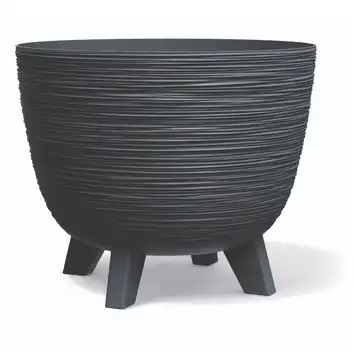 Doniczka Furu 39,5 cm okrągła DFUR400 na nóżkach 26L antracyt