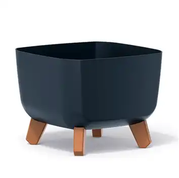 Doniczka Gracia Square 24 cm kwadratowa na nóżkach DGQL240 antracyt