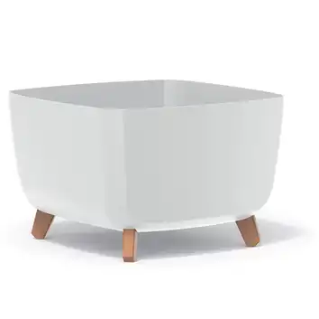 Doniczka Gracia Square 39 cm kwadratowa na nóżkach DGQL400 biały