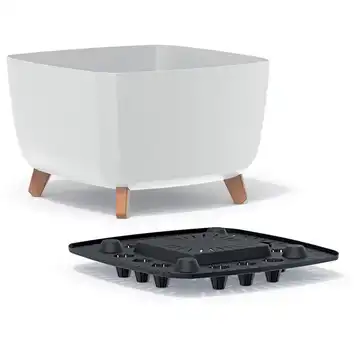 Doniczka Gracia Square 39 cm kwadratowa na nóżkach DGQL400 biały