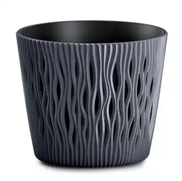 Doniczka Sandy Round 12,8 cm DSR130 antracyt 0,9 L Prosperplast