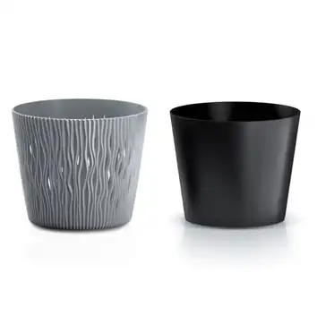 Doniczka Sandy Round 12,8 cm DSR130 antracyt 0,9 L Prosperplast
