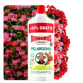 EKODARPOL BIOHUMUS EXTRA Pelargonia 1L + 20% gratis