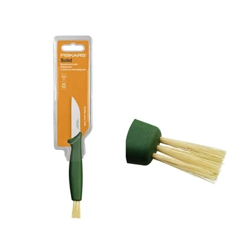 FISKARS Nóż do grzybów ze szczoteczką 21cm (zielony)